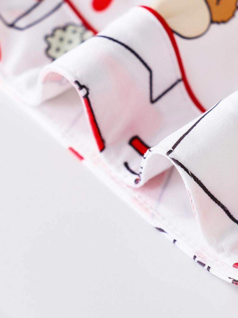 Women's All Over Print Button Front Shirt & Shorts Pyjama Set, Comfort Two-piece Pj Set for Homewear, Women's Sleepwear for All Seasons, Pajama Set