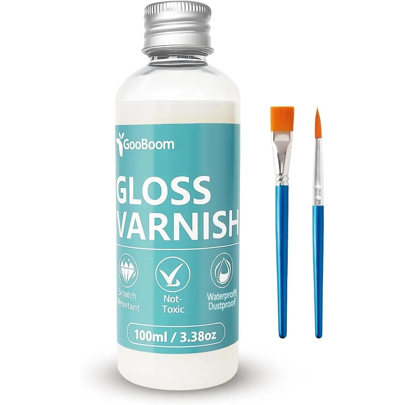 100ml Varnish – Clay Glaze for Air Dry Clay, Helps Prevent Cracks, Scratches & Wear, While Adding a Clear Glossy Finish (Gloss)