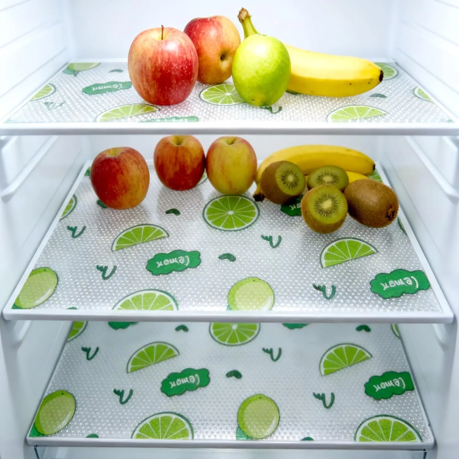 8 count Refrigerator Liners Fridge Liner and Mats Washable,Non-Adhesive Drawer and Shelf Liner, Kitchen Accessories Organization (Green ,11.8X 17.7inch)