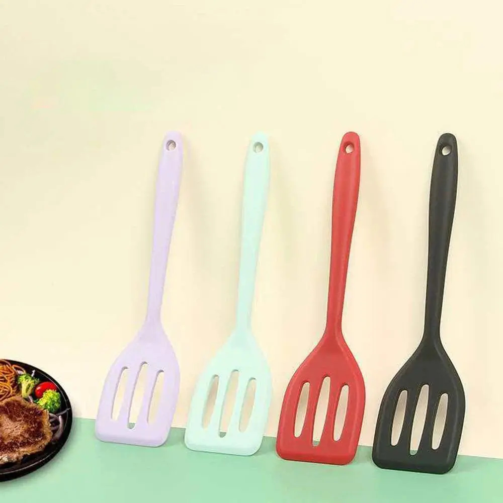 Small Silicone Spatula - Heat-Resistant, Non-Stick Kitchen Utensil for Flat Bottom Pan Frying, Utensils