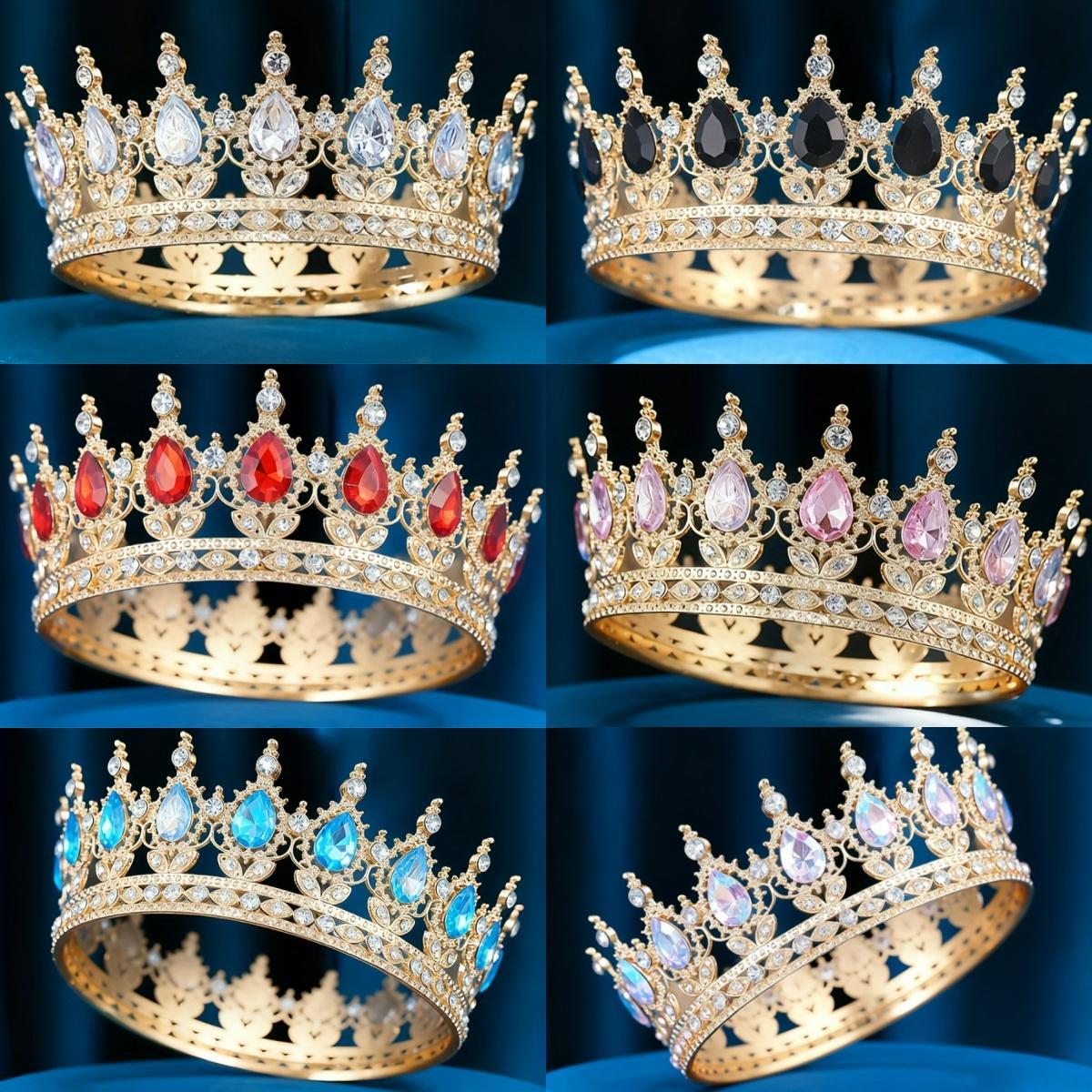 Exquisite Crystal Bridal Crown Headpiece Elegant Luxury Design For Weddings Birthdays And Formal Events Versatile Decor For Women And Cake Ornaments