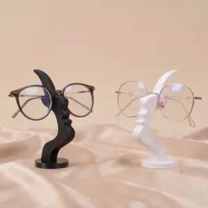 Unique Curved Glasses Holder, Safe Artistic Storage Solution, Minimalist Design, Desktop Bedside Table Decoration, Holiday Gift, Office Desk Accessories, Table Organizers, Office Desk Supplies-YY0