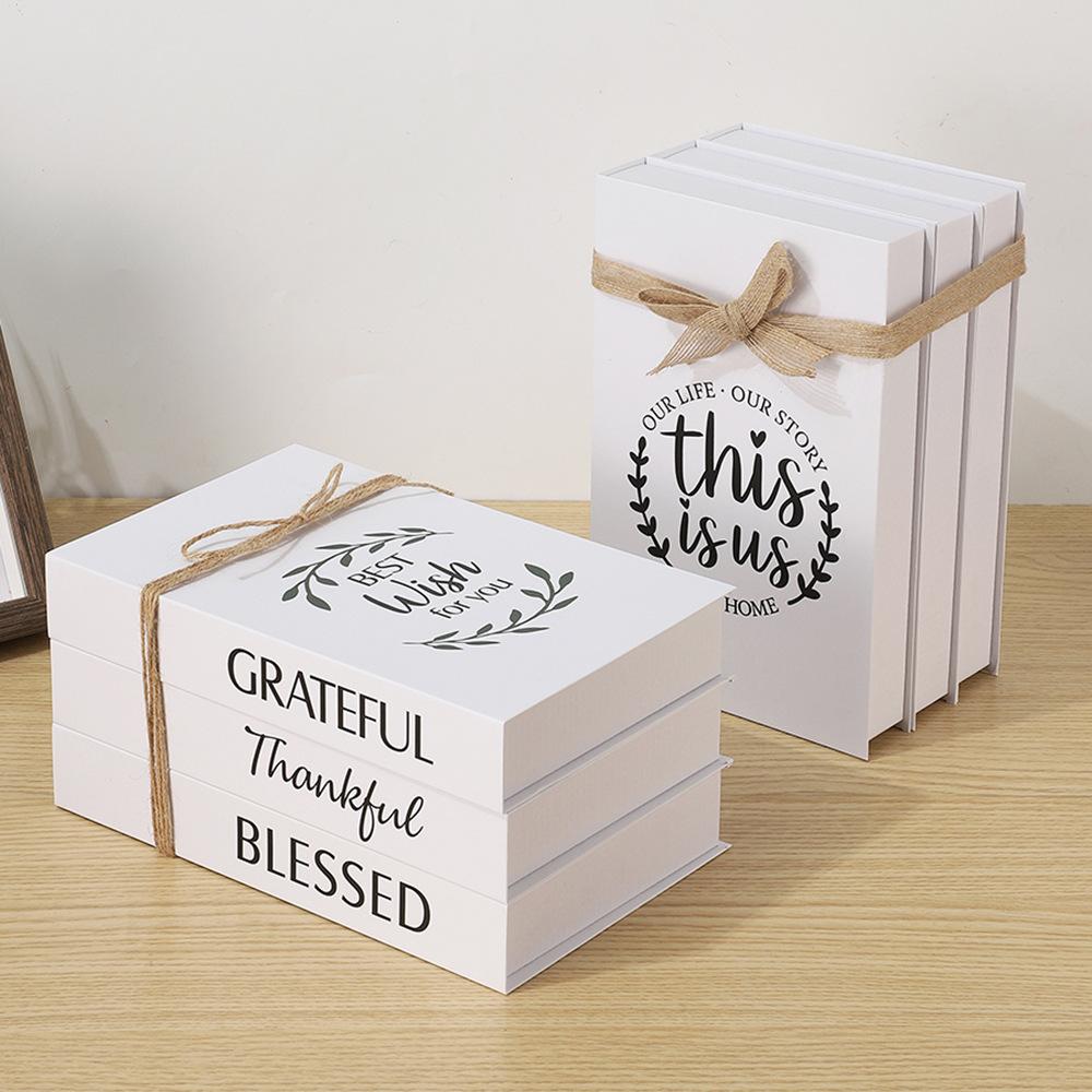 2-Piece Home Decor Bookshelf Set with Rope, Foldable Stack Design, Easy Assembly, Perfect for Living Room & Bedroom, Ideal Gift