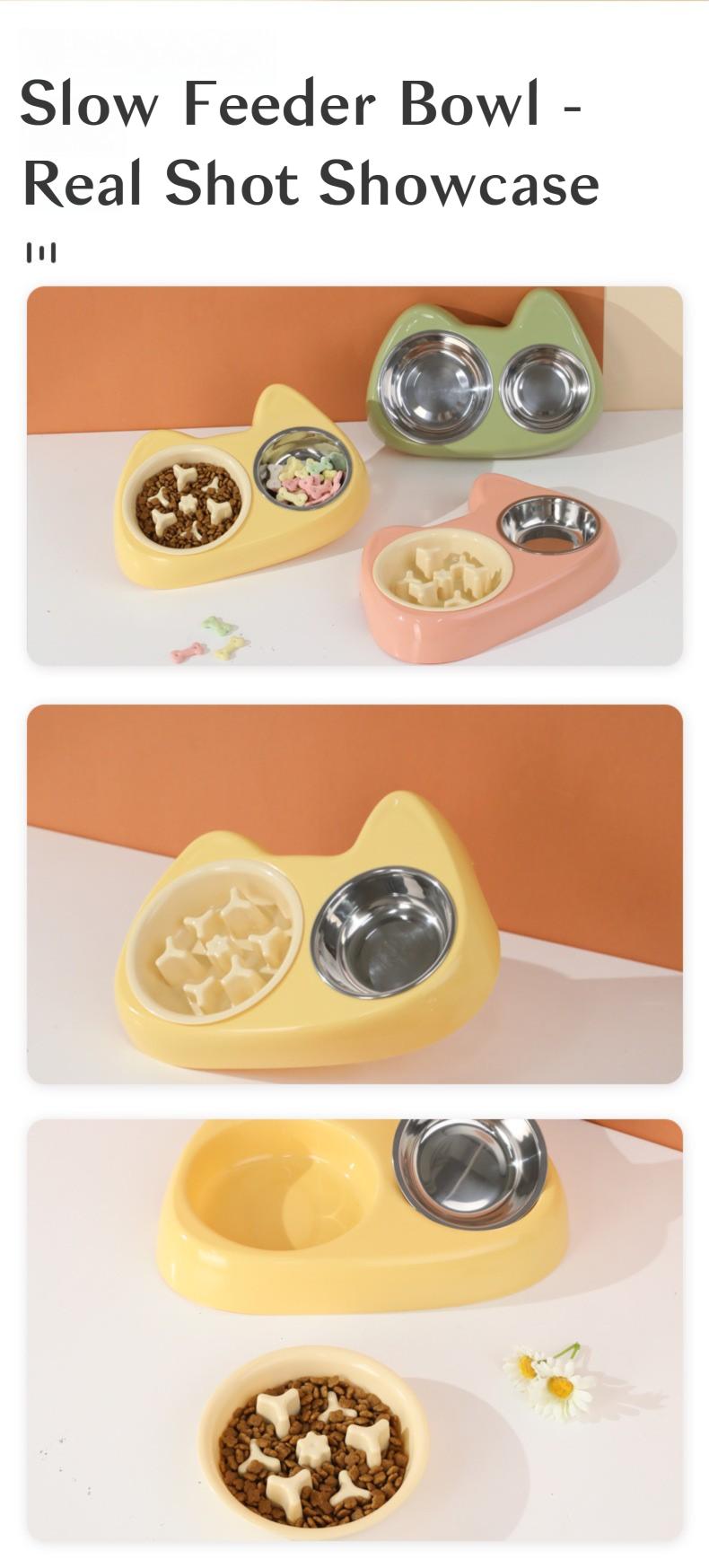 Stainless Steel Slow Feeder Bowl for Small Dogs – 2-in-1 Double Bowl, Anti-Choke Design, Non-Slip Base Stainless Steel Slow Feeder Bowl for Small Dogs – 2-in-1 Double Bowl, Anti-Choke Design, Non-Slip Base