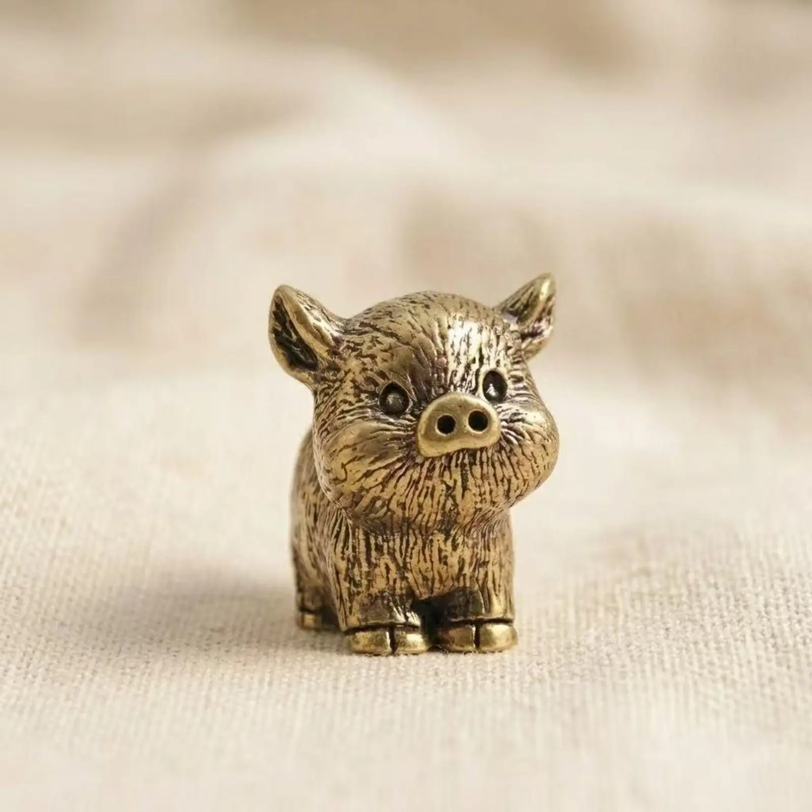 Vintage Brass Pig Figurine, Solid Brass Piglet Statue, Antique Metal Sculpture, Brass Animal Art Gift, Collectible Desk Decor, Cute Pig Decor, Farmhouse Desk Decor, Rustic Shelf Decor, Lucky Pig Statue, Gift for Pig Lovers, Desktop Ornaments