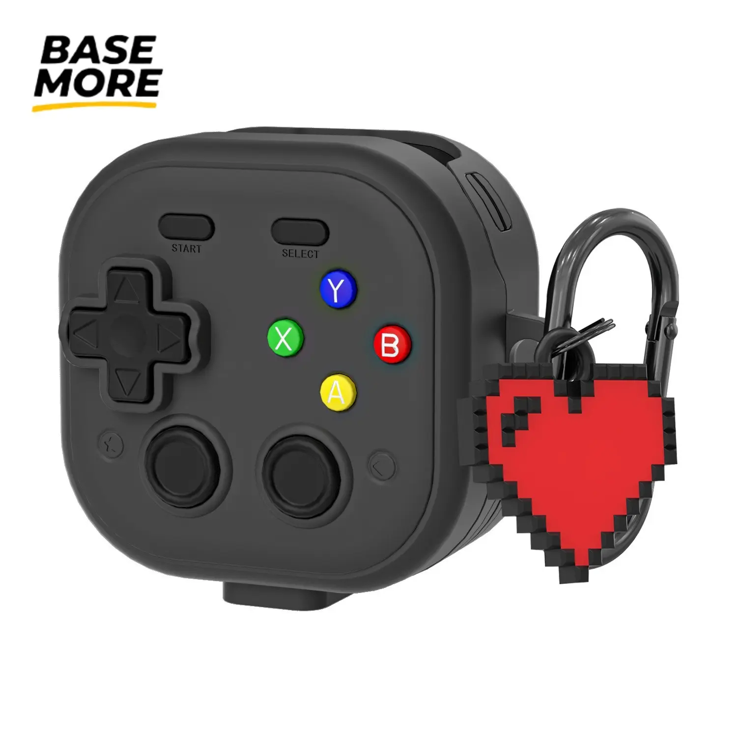 Vintage Mini Game Controller Silicone Case for Samsung Galaxy Buds4/buds4 Pro/buds3 Pro, Headphone Accessories, Detachable Carabiner, Heart Pendant Optional