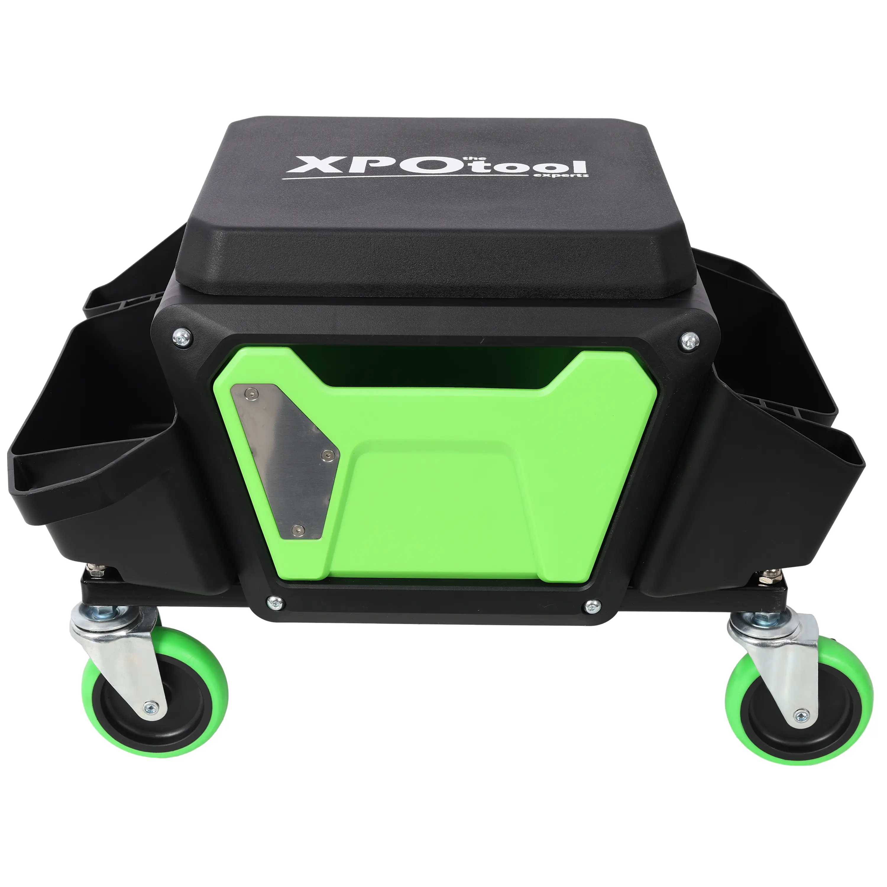 ARCH Heavy Duty Mechanic Stool with 330 lbs Load Capacity, Compact Rolling Garage Creeper Seat with Casters & Soft Rubber Cushion, Green-Black, for Auto Repair, Car Detailing & DIY Home Projects