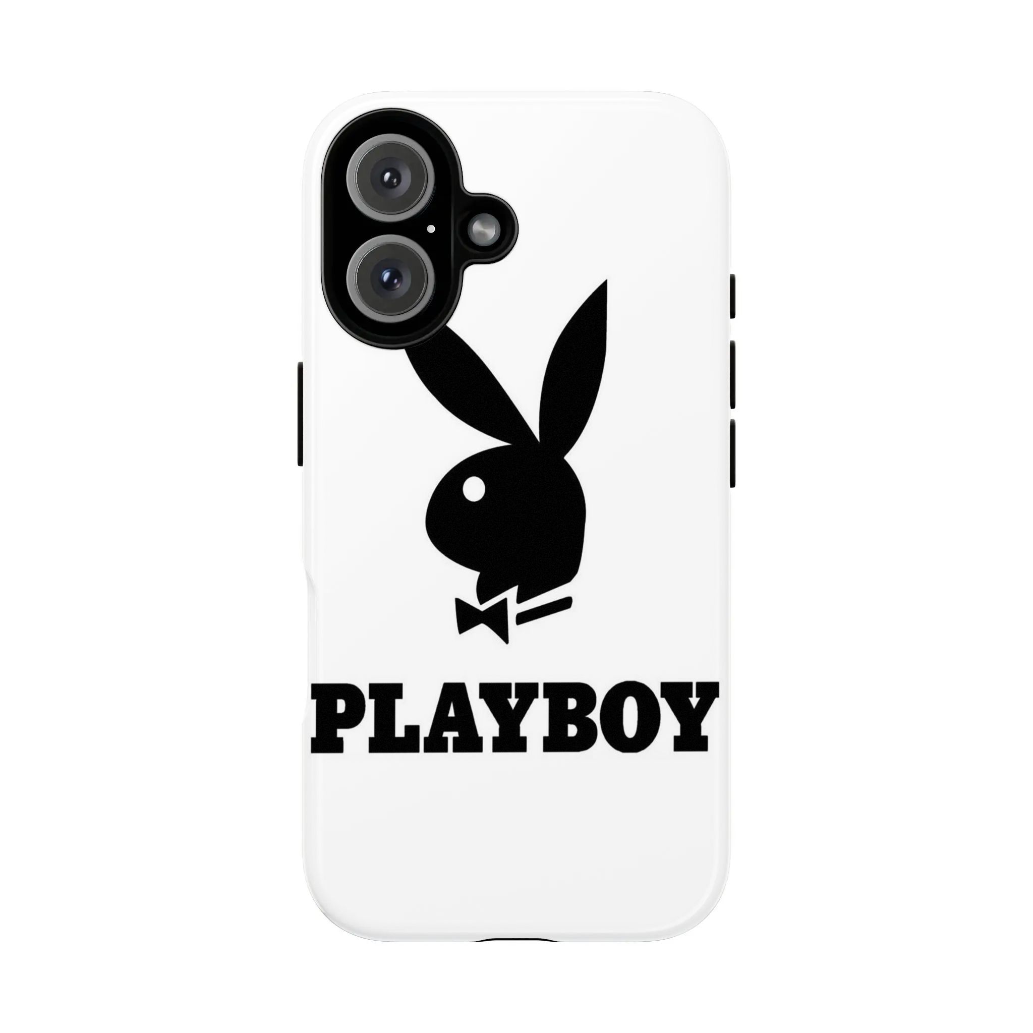 Stylish Playboy Bunny Dual-Layer "Film-Style" Phone Case — Compatible with iPhone 12, 13, 14, 15, 16, and 17 Series. Dual-Layer Structure: Features a slim, lightweight hard shell paired with a premium, fade-resistant printed finish.