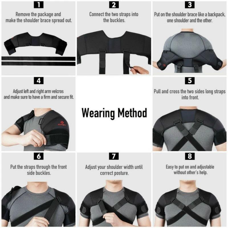 Unisex Adjustable Sports Shoulder Brace Breathable Shoulder Support Suitable for Basketball Volleyball Badminton