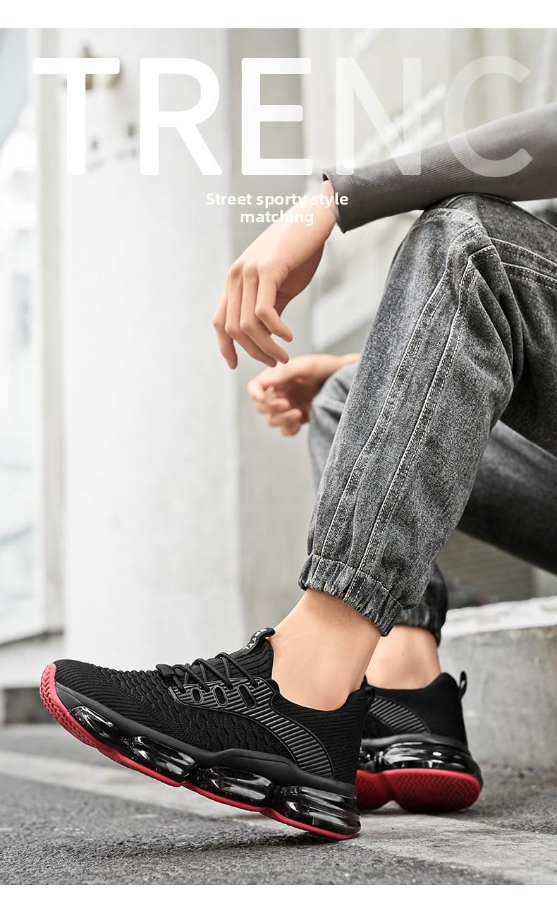 Mesler Men's Sporty Solid RoundToe Laces Trainers, Fashionable Lace UpFront Mesh Breathable Comfortable Sports Air Running Shoes Sporty Lightweight Breathable Running Shoes For Exercise & Daily Wear