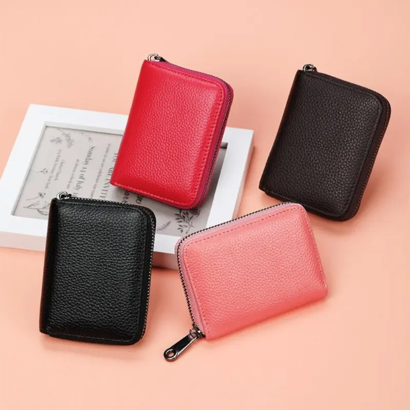 Solid Color Multi Slot Card Coin Purse Integrated ID Certificate Storage Mini Portable Daily Wallet, Funky, Card Holder, Card Holder Wallet, Elegant Coin Purse