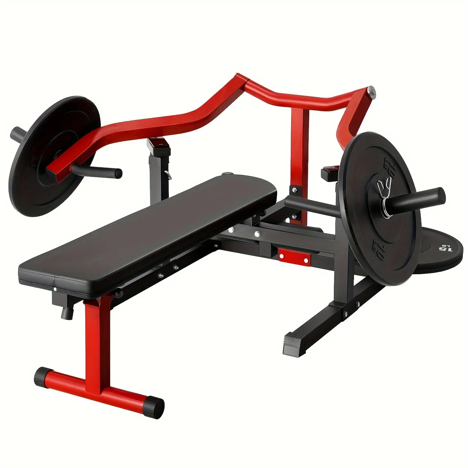 4-IN-1 Compact Chest Press Machine With Independent Converging Arms, Adjustable Flat Incline Bench For Chest, AB Workouts, Shoulder Home Gym Equipment With 1250lbs Capacity