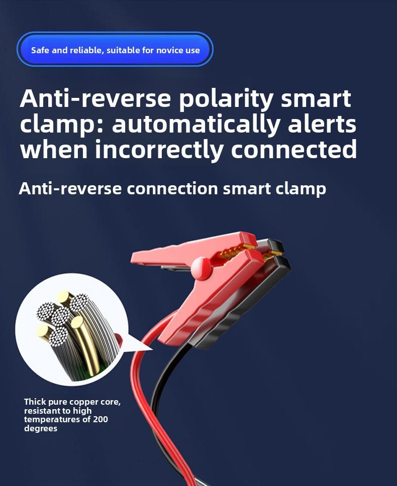 2-in-1 Portable Car Jump Starter & Tire Inflator with Emergency Light & Power Bank