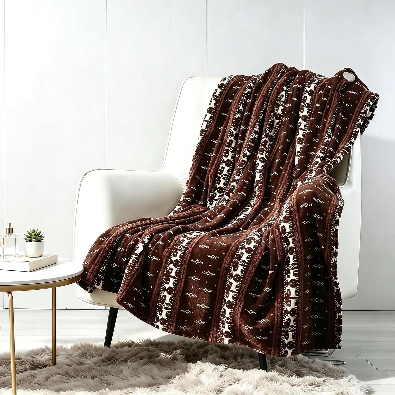Electric Heated Blanket, Super Cozy 2-Layer Flannel Heated Throw, ETL & FCC Certified, 3 Heating Levels, 4H Auto Off, Overheat Protection, for Couch, Bed, Office, Gifts for Women & MenGift