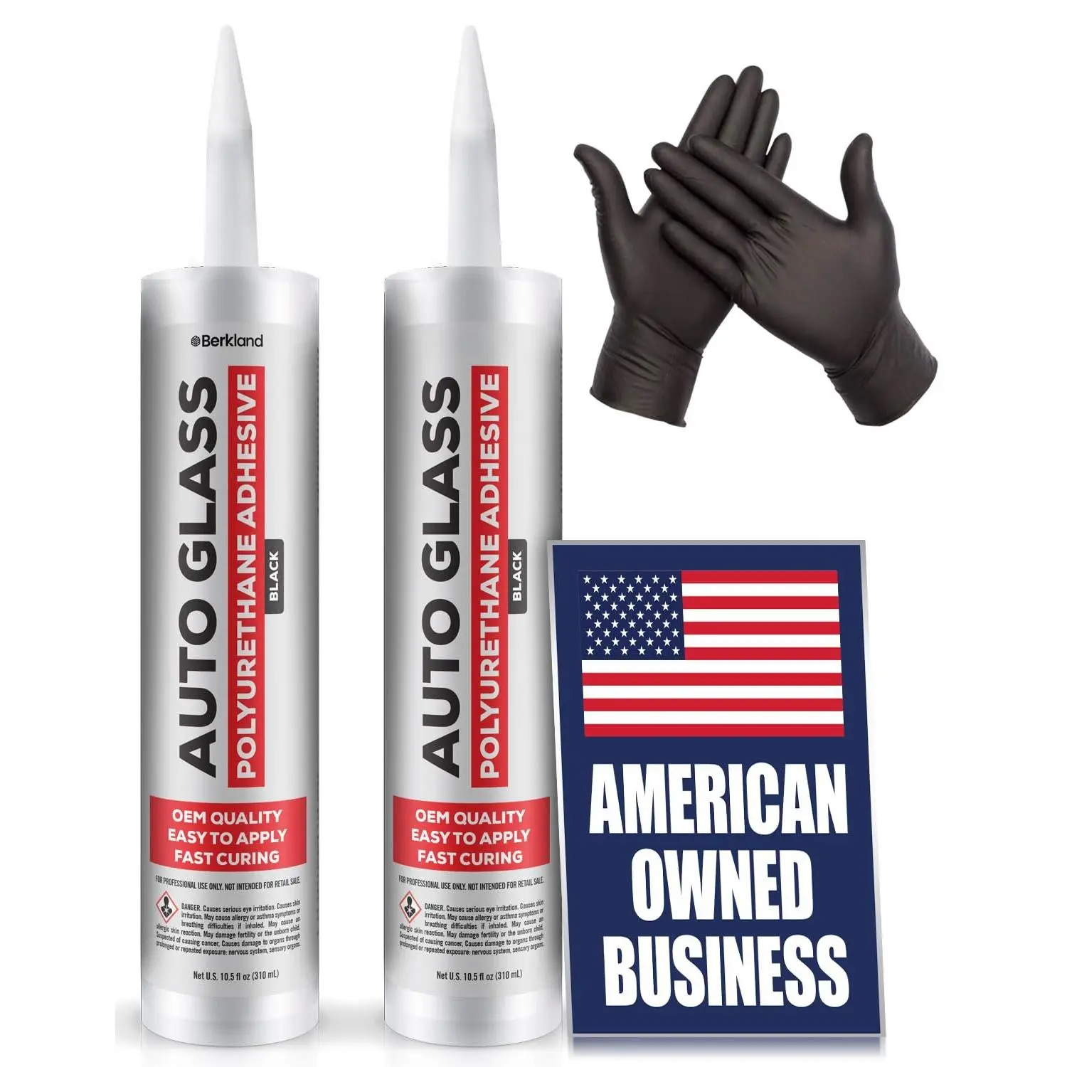[2 Pack] Polyurethane Windshield Adhesive --  Curing Urethane Auto Glass Glue, High Bond Strength Black Windshield Sealant for  & RV Window Seal, OEM Quality with Gloves,  Owned
