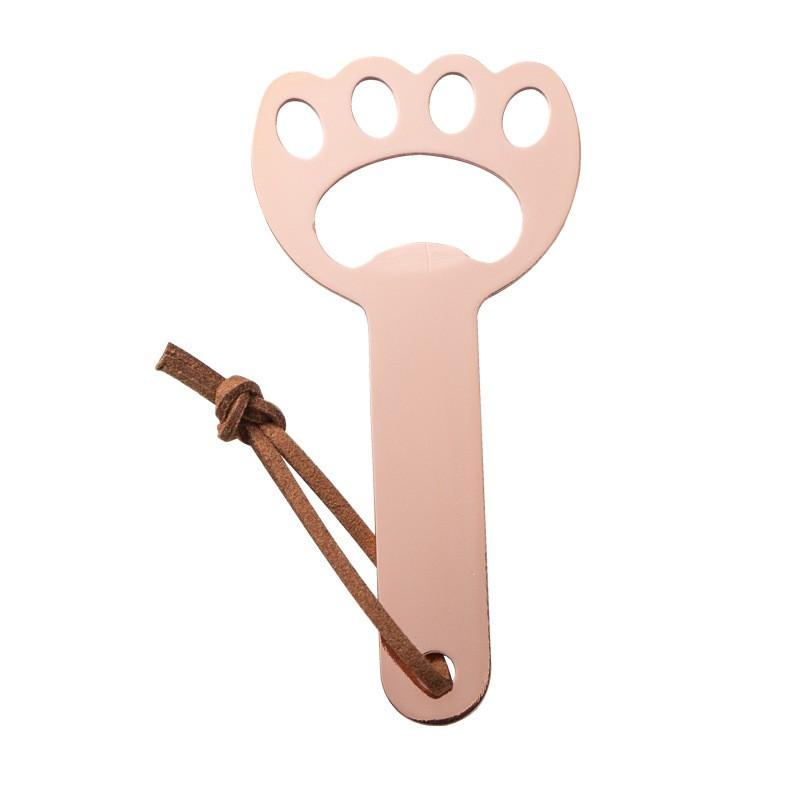 1PC Wooden Beer Bottle Opener with Rose Stainless Steel Lever, Durable Vertical Opener for Home Bar Essentials