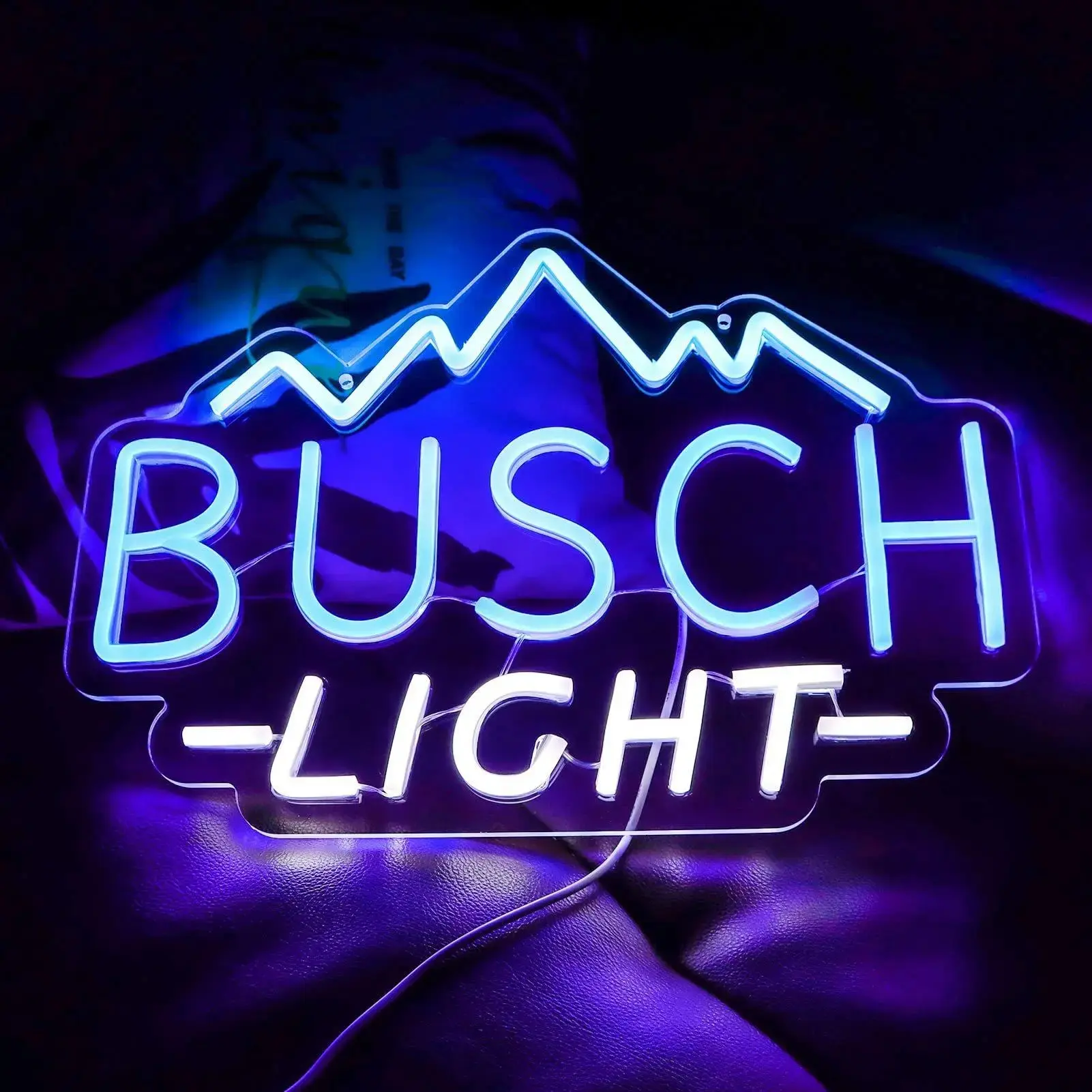 BUSCH neon lights, dimmable LED, USB-powered, ideal for wall decor, bedroom neon signs, man cave bars, garages, restaurants, and Christmas or birthday party gifts.