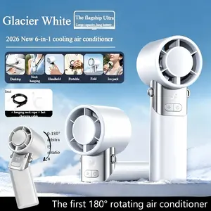 TADEKERU Portable Fan Cooling Mini Portable Handheld Fan Ice-Cooling 3600mAh Battery Operated 6 Hours 199 Gear Speed Foldable for Summer Travel Vacation Essentials Outdoor Activities Beach Indoor Use Office Desk Usage