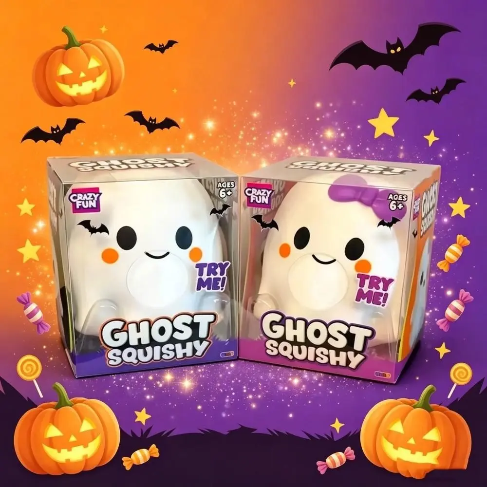 Halloween Ghost Stress Relief Toy, Fun Squeeze Toy for Kids & Adults, Perfect Gift for Halloween Parties, Durable & Safe Design