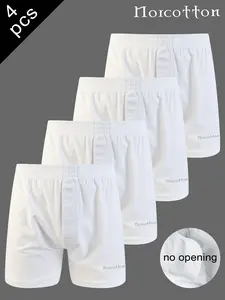 Men's Comfortable Casual Home Shorts, Pack of 4, Pure Cotton Arro Pants, Flat Front Design, Ideal for Daily Wear