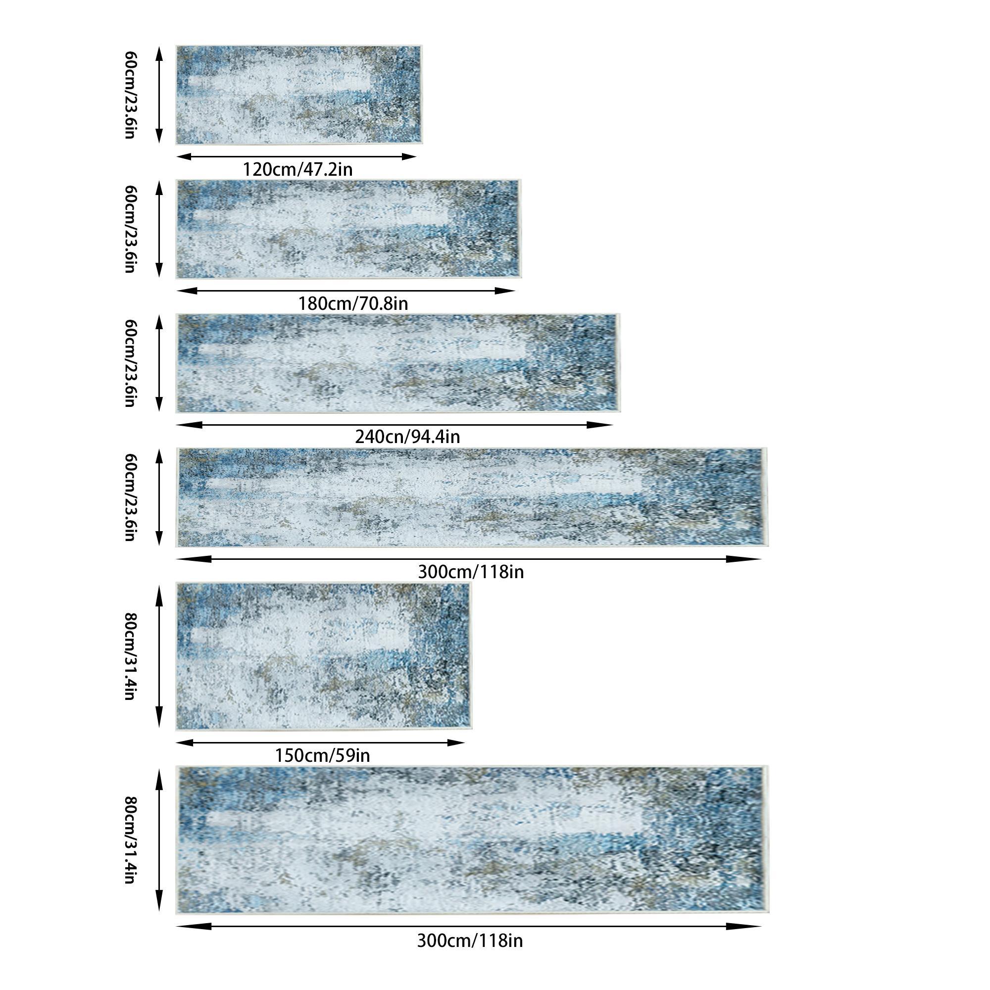 Household Modern Large Rug, Modern Area Rug, 1 Count Abstract Pattern Soft Hallway Runner Rug, Non-slip Durable Decorative Carpet for Kitchen Home, Dad Gifts for Fathers Day