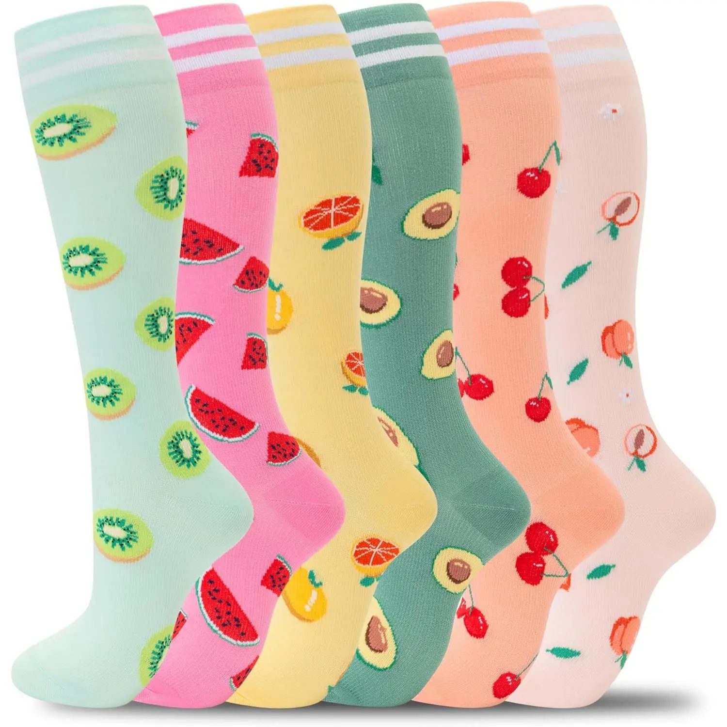 Compression Socks for Women Men Support Circulation 6 Pairs Socks For Nurse, Travel, Flight