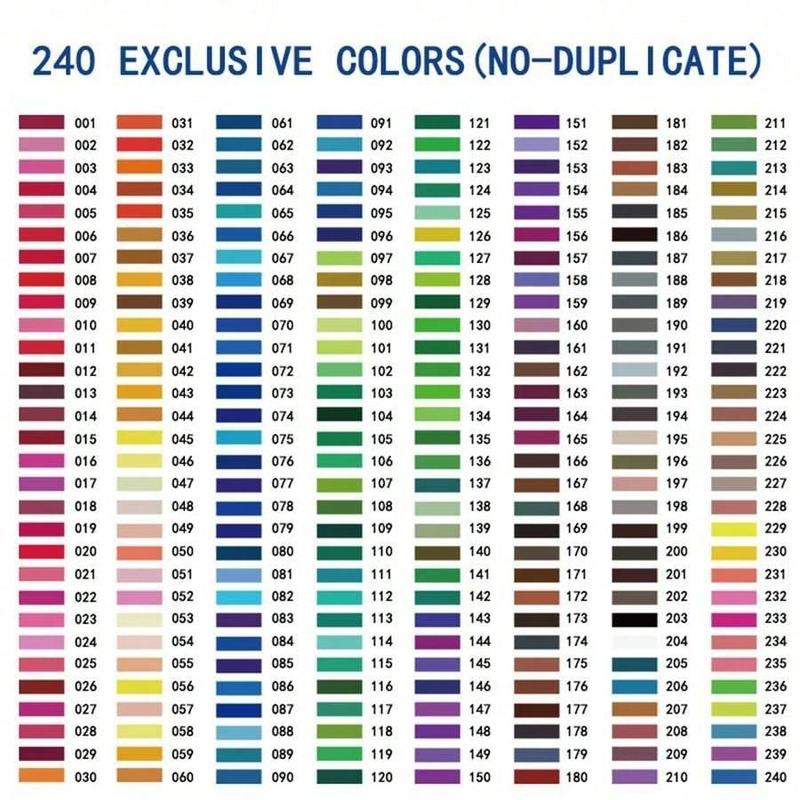 240 Colors Professional Colored Pencil Set, 240pcs/set Artists Soft Core Colored Pencil, Ideal for Drawing Sketching Shading, Colorful Pencil for Adults Artists Beginners
