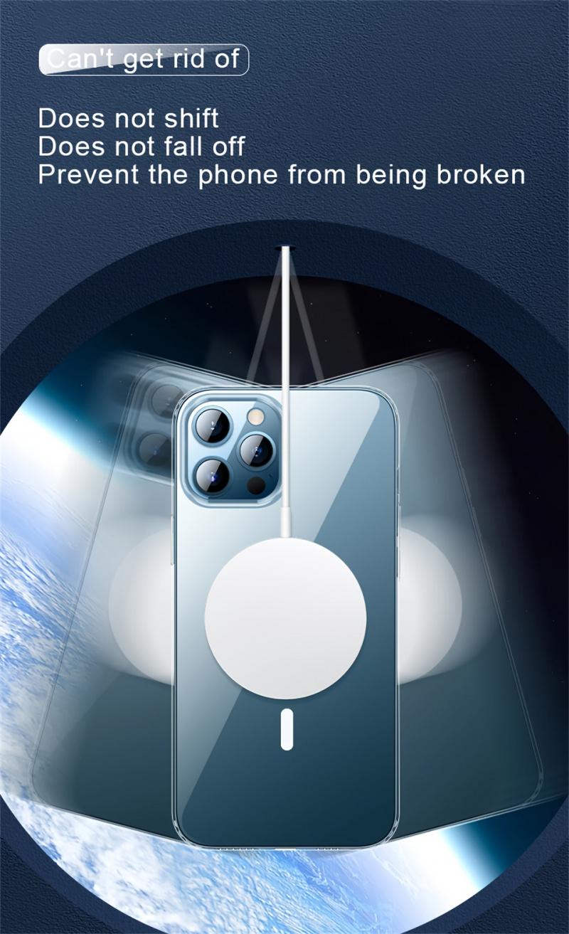 Magnetic Original Clear Case for iPhone 17 16 15 14 13 12 11 Pro Max Plus Wireless Charging Hard Cover