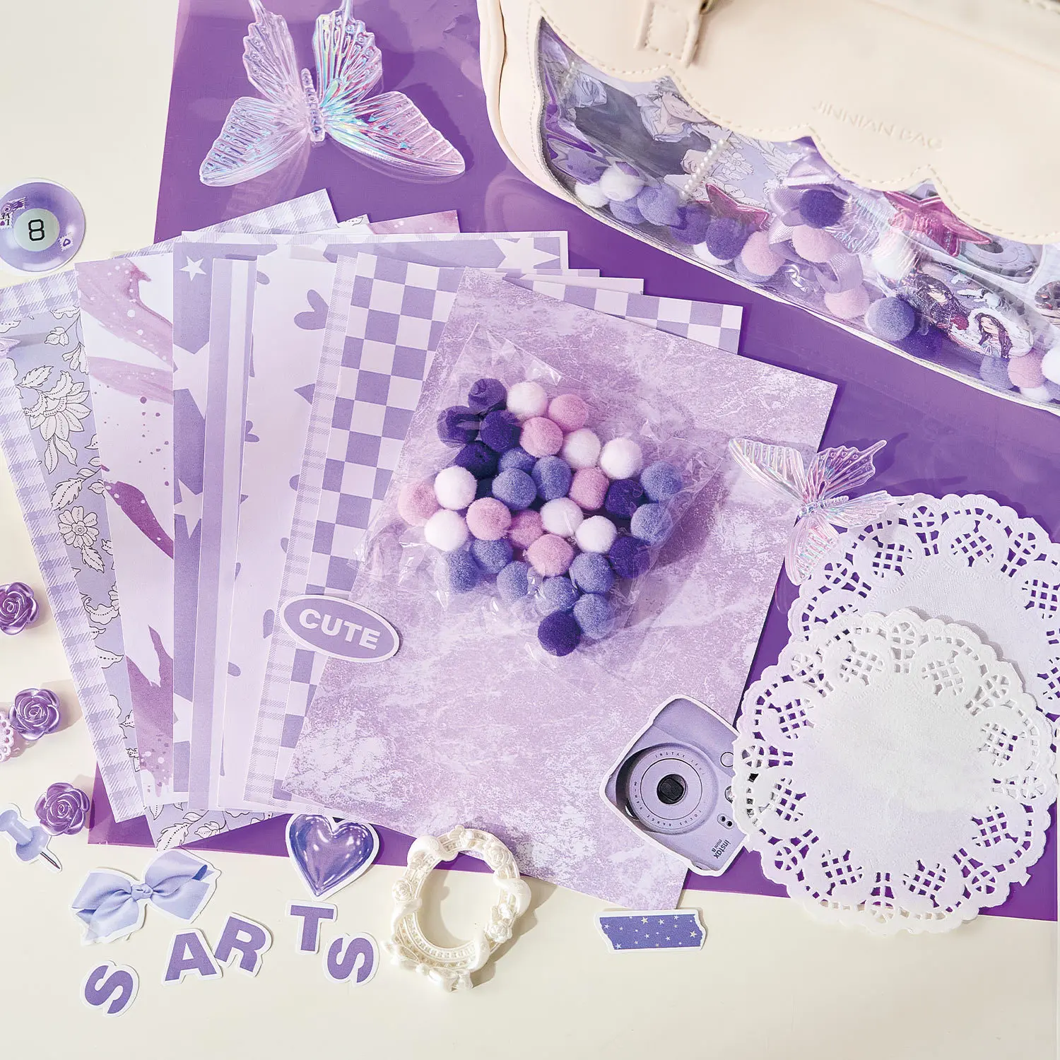 Ita Bag DIY Decoration Kit, Complete Custom Bundle With Ribbon & Lace Fringe Supplies, Kawaii Handmade Decor Material Pack For Pin Display Bags, All-In-One Ornament Set For Fans Personalize Your Ita Bag Aesthetic St,Silve,Multicolor,,s,b,charm,accessories