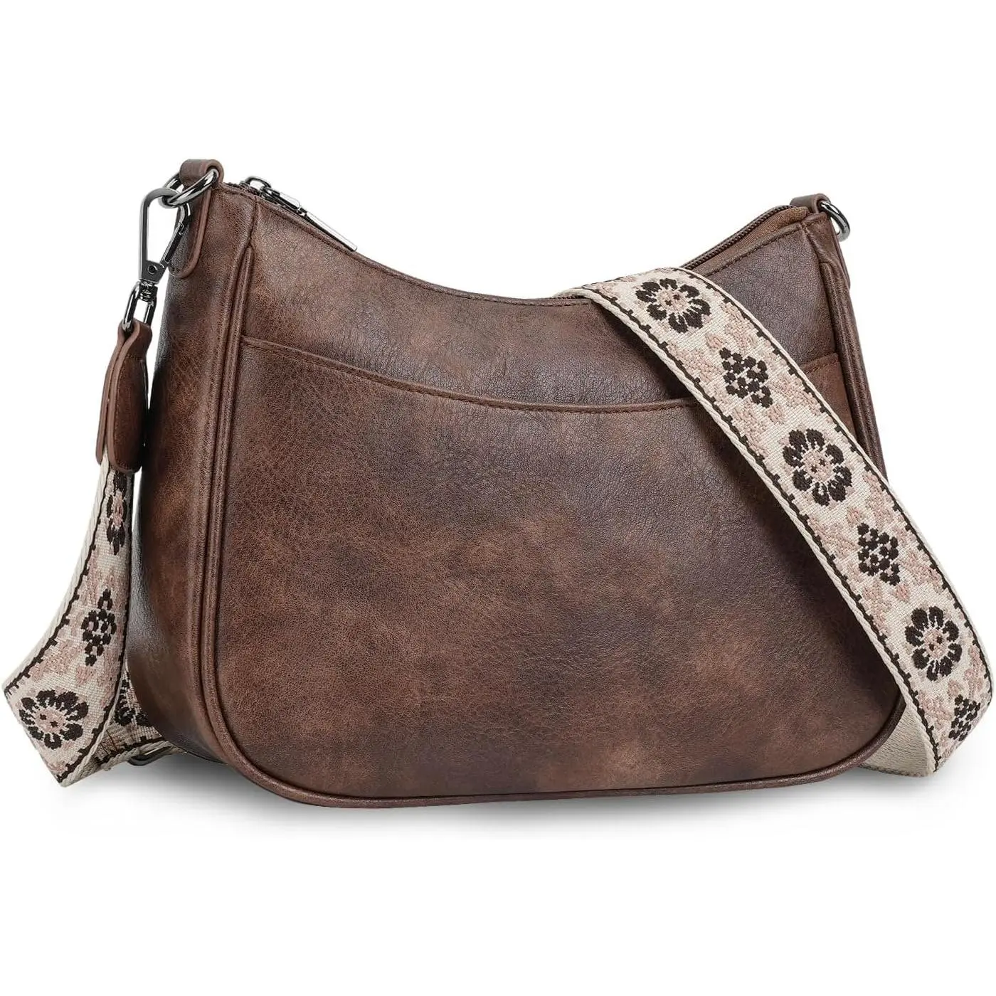 Trendy Leather Crossbody Purse with Adjustable Strap, Women's  Handbag
