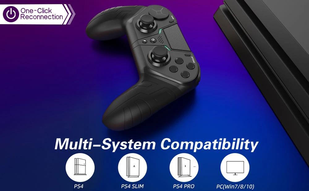 Wireless Pro Controller for PS4 PS3 PC Android TV Bluetooth Gamepad with Dual Vibration Ergonomic Design Rechargeable Lithium Battery