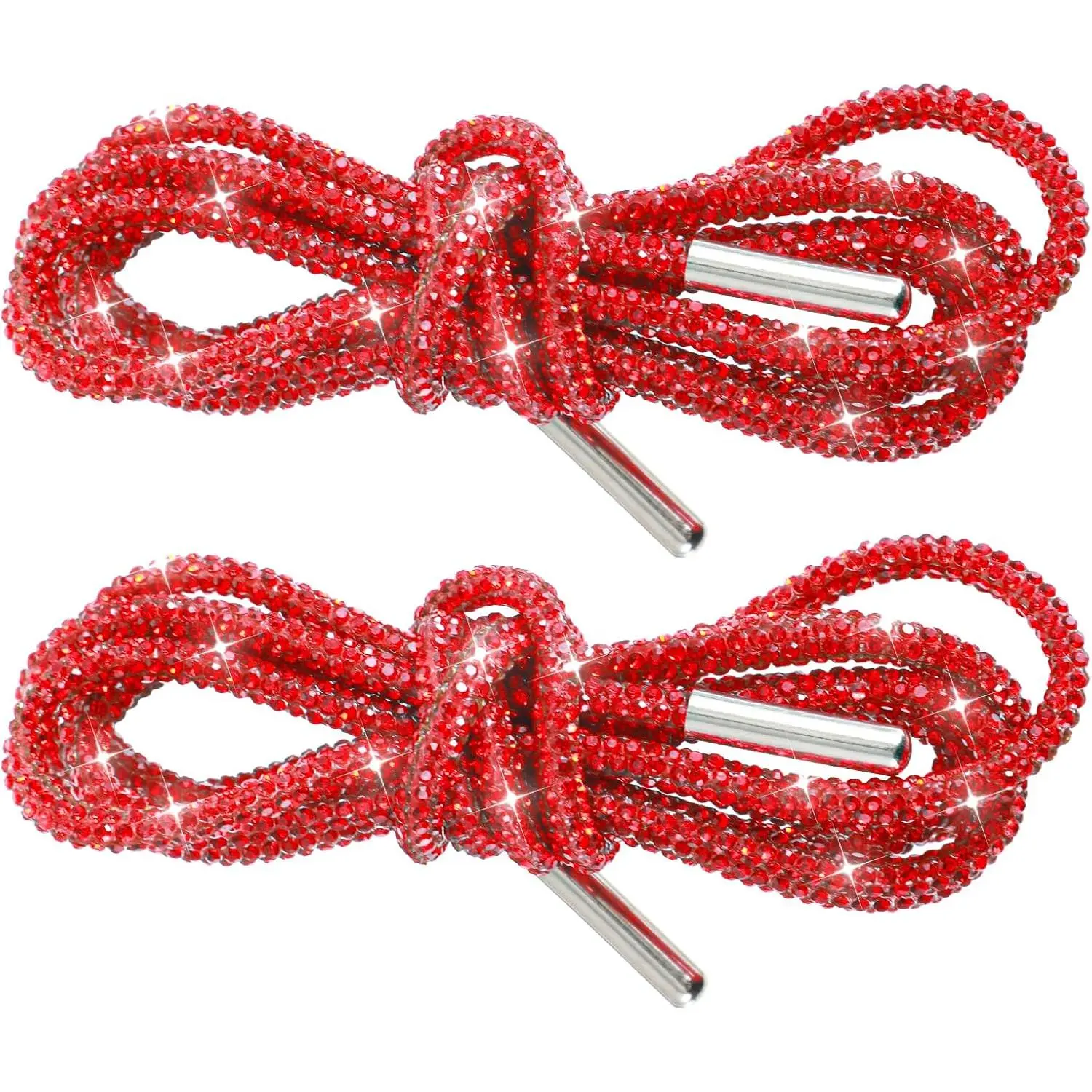 Rhinestone Shoe Laces - Glitter Bling  Drawstrings for Sneakers, Hoodies, Pants (2Pcs)