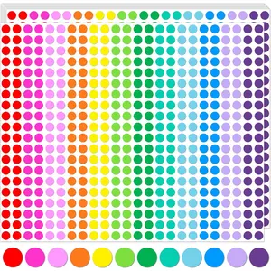 10080 count Small Dot Stickers 1/4" Mini Circle Stickers 12 Color Coding Labels  Dot Stickers for Office,Classroom