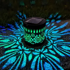 Solar Mandala Sunflower Wall Lamp Outdoor Garden Decorative Landscape Wall Light