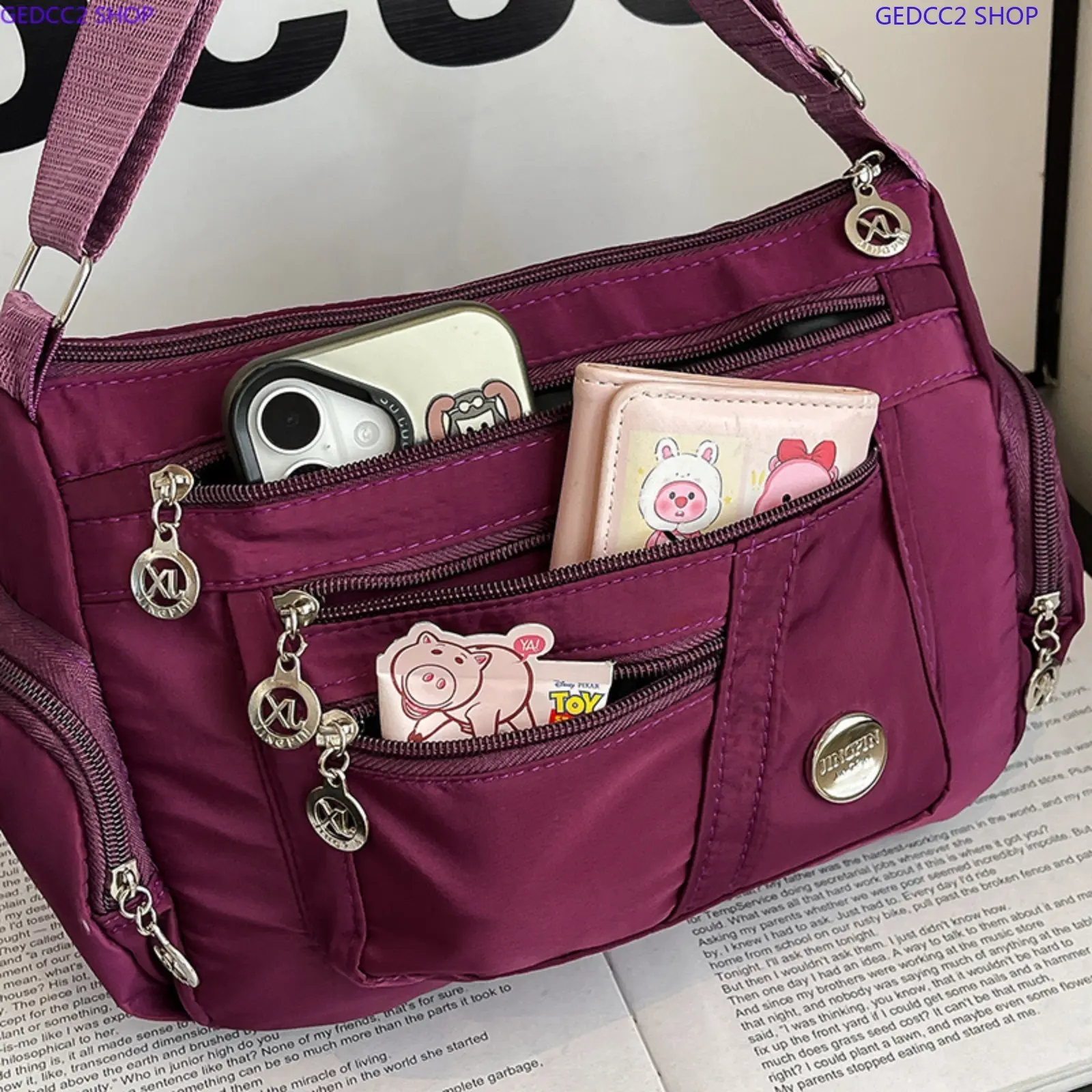 Women’s Crossbody Bag, Fashion Mini Shoulder Purse with Multiple Compartments, Lightweight Casual Small Square Handbag for Daily Use