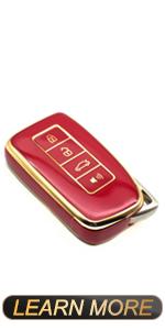 Key Fob Cover Compatible with Lexus RX ES GS LS NX RS GX LX RC LC is Smart 4 Buttons TPU Remote Keyless Key Fob Case Protection Shell Accessories, Red