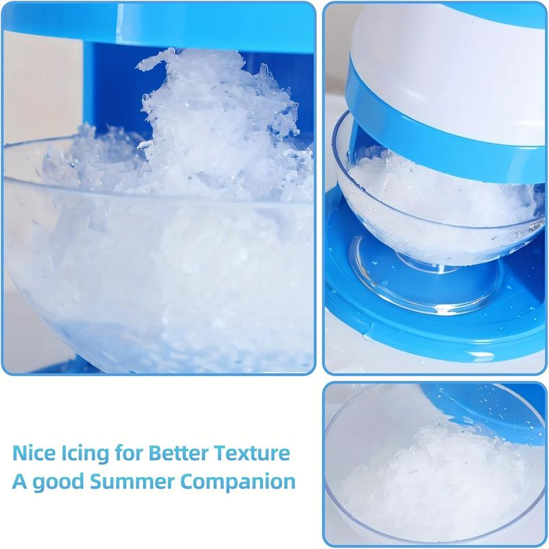 Snow Cone Machine Hand Crank, Shaved Ice Maker Machine for Home, Ice Shaver Hand Crank, Slushy Maker Machine, Ice Crusher for Snow Cones, Ideal for Summer Party, Portable