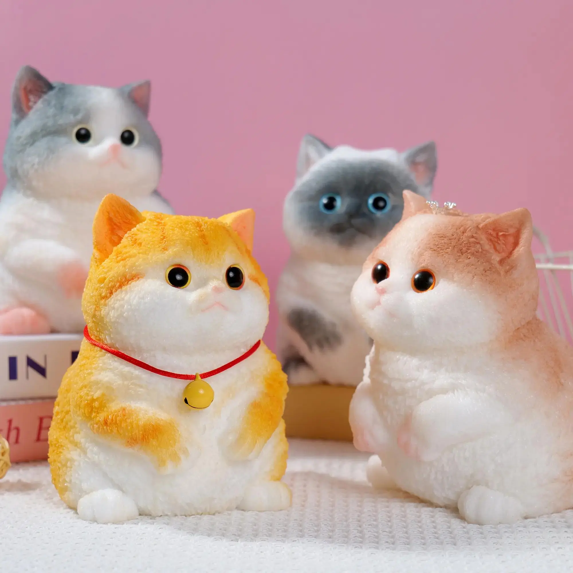 Kawaii Squishy Cat Toy - Soft Rubber, Squeezable Handcrafted Fidget Toy for Adults, Stress & Anxiety Relief Cat Accessory Gift