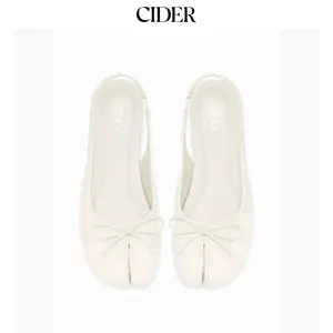 Cider BOWKNOT DECOR SPLIT TOE SLINGBACK FLATS