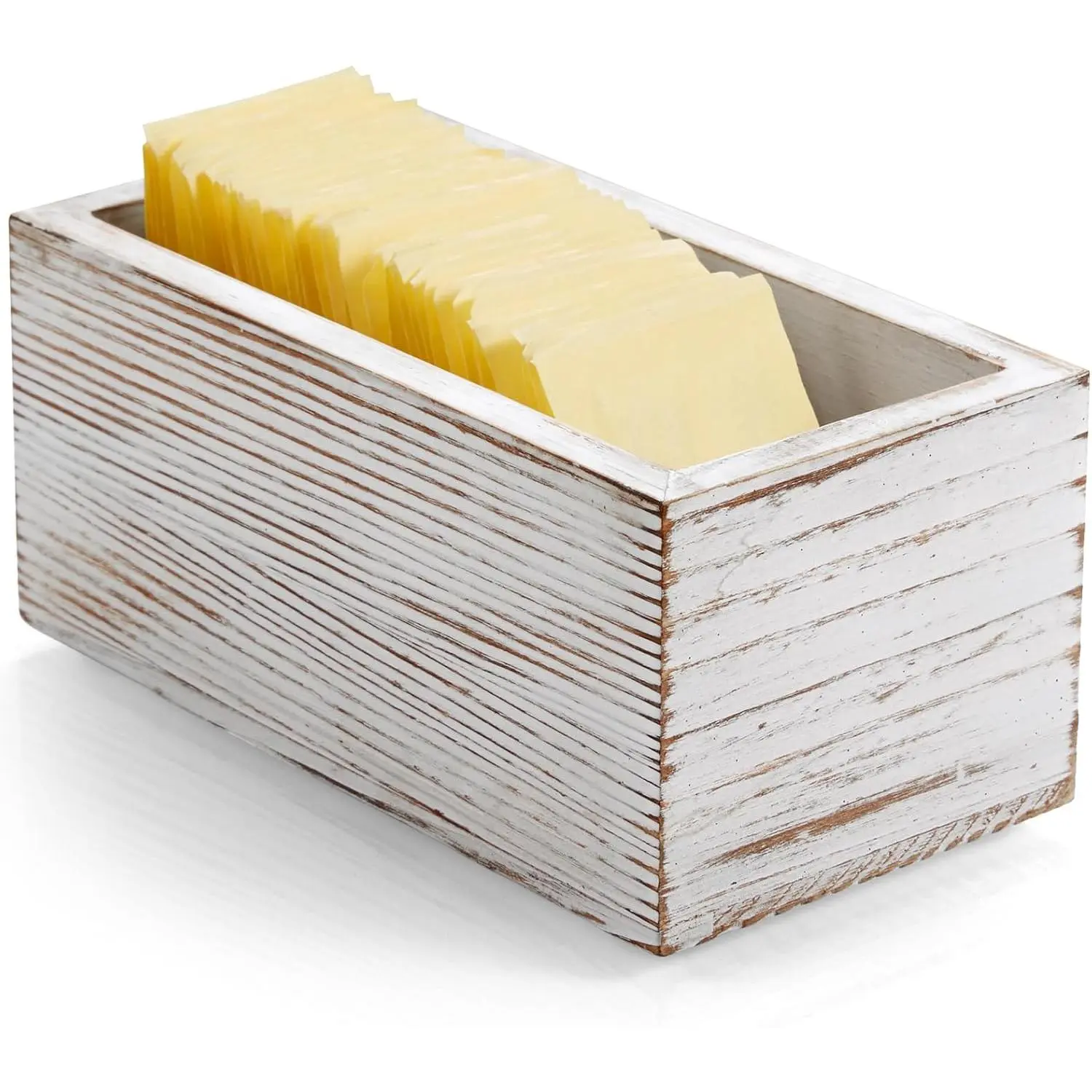 Sugar Packet Holder,  Sugar , Sugar Packet Holder for Coffee Bar, Drink Packet Organizer, Condiment Holder Rustic White
