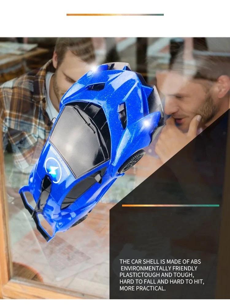 New Wall Climbing Remote Control Car Expert Level Gravity Defying RC Car Christmas Gift for Boys Rechargeable Alloy Cyber-Truck Transformable Mini Forklift Toy Dual-Tire Drift High-Speed LED Off-Road All Terrain 2.4GHz Monster