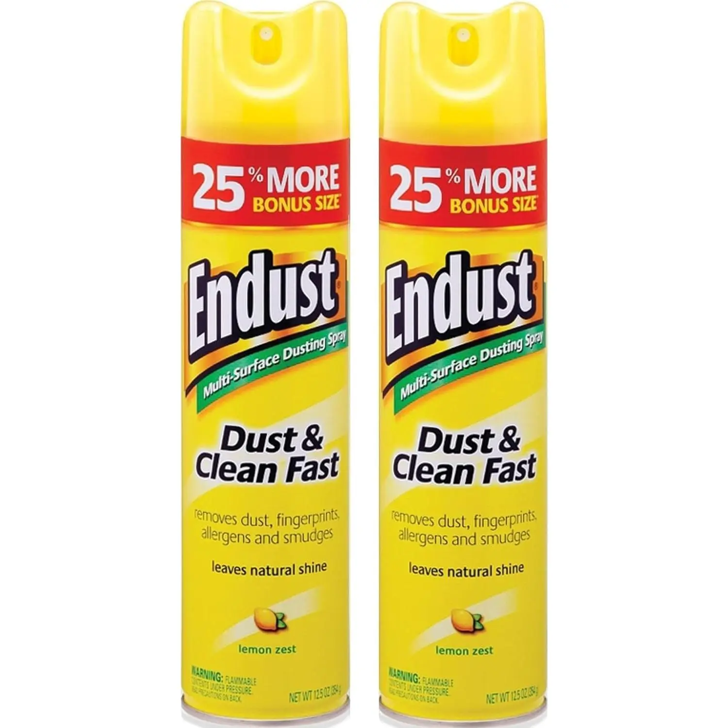 Multi-Surface Dusting and Cleaning Spray, Lemon Zest, 12.5 Ounce (Pack of 2)