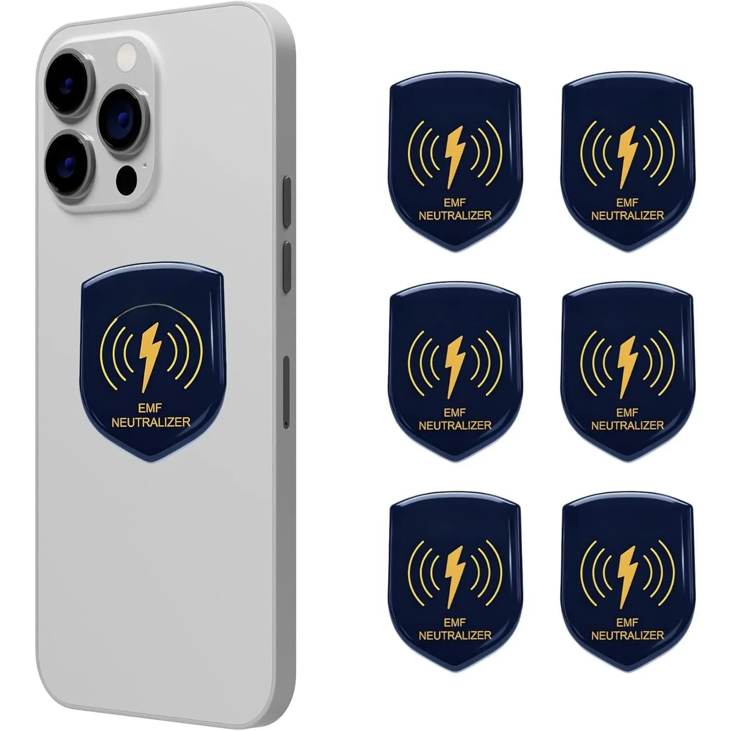 EMF Neutralizer Stickers, EMF Blocker Stickers, Shield Protection for Phones, Tablets, Laptops, and WiFi Devices, Shield Neutralizers for  and Office Protection (6)