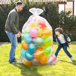 Home Essential 3 Pack Large Balloon Bags for Transport Reusable 79 x 47 Inches Giant Balloon Drop Bag Thicken Clear Plastic Balloon Storage Bags for Birthday, Wedding, New Years, Celebration Supplies