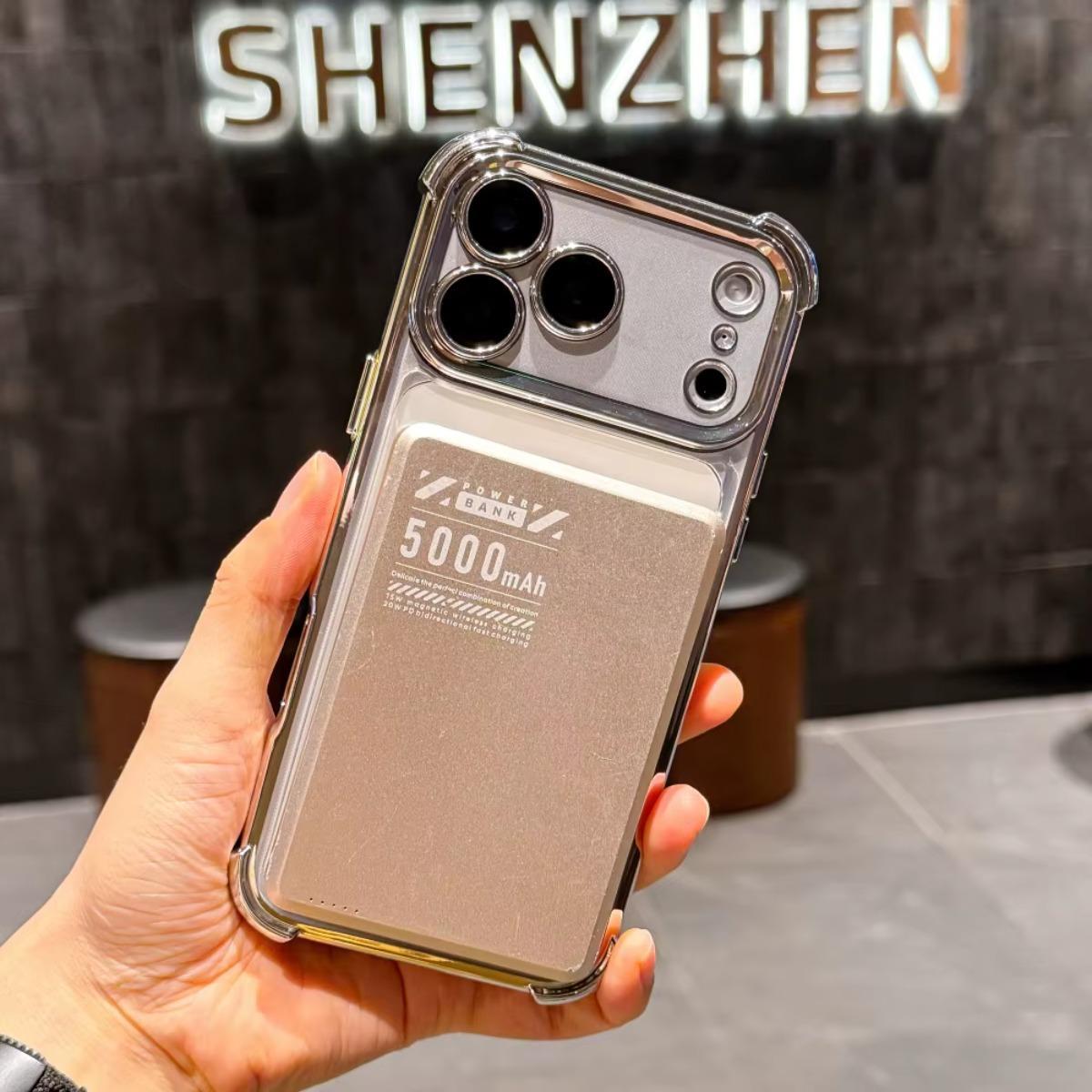 Plating Shockproof Magnetic Pulling Bracket Case For iPhone 17 16 15 14 Plus 13 Pro Max Air Clear Bumper Cover shockproof slim case