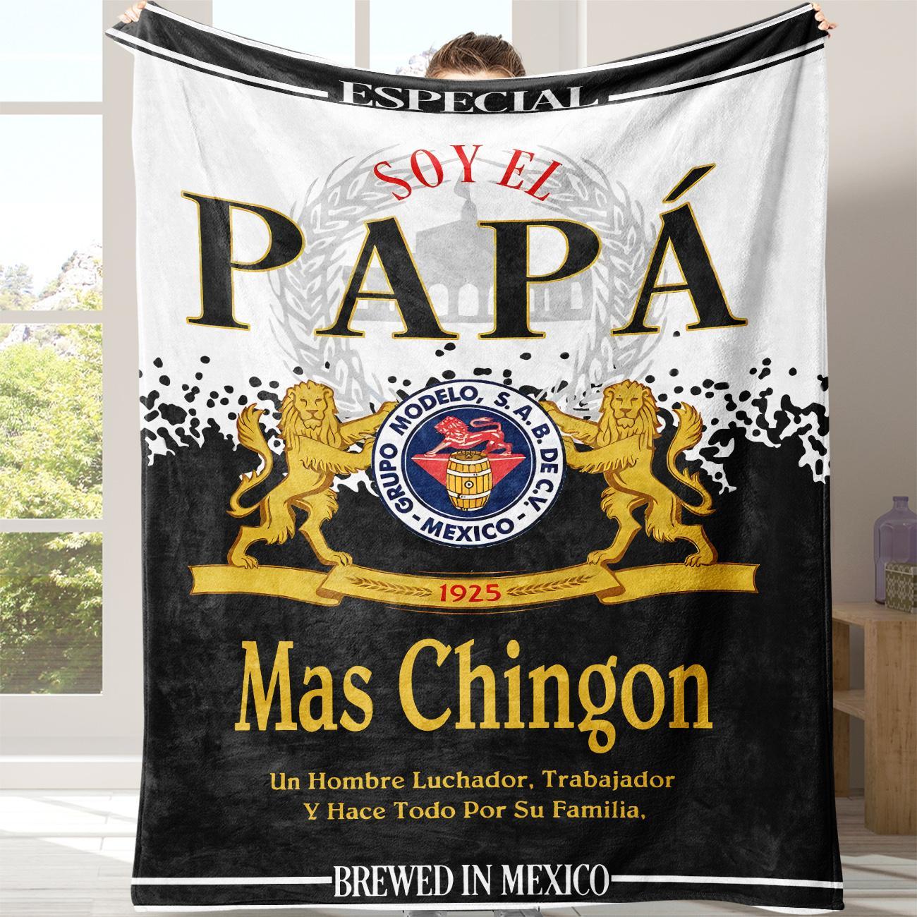 Papa Letter Print Soft Blanket, 1 Count Casual Soft Throw Blanket, Air-conditioned Room Blanket, Warm Nap Blanket for Home Office Travel Camping