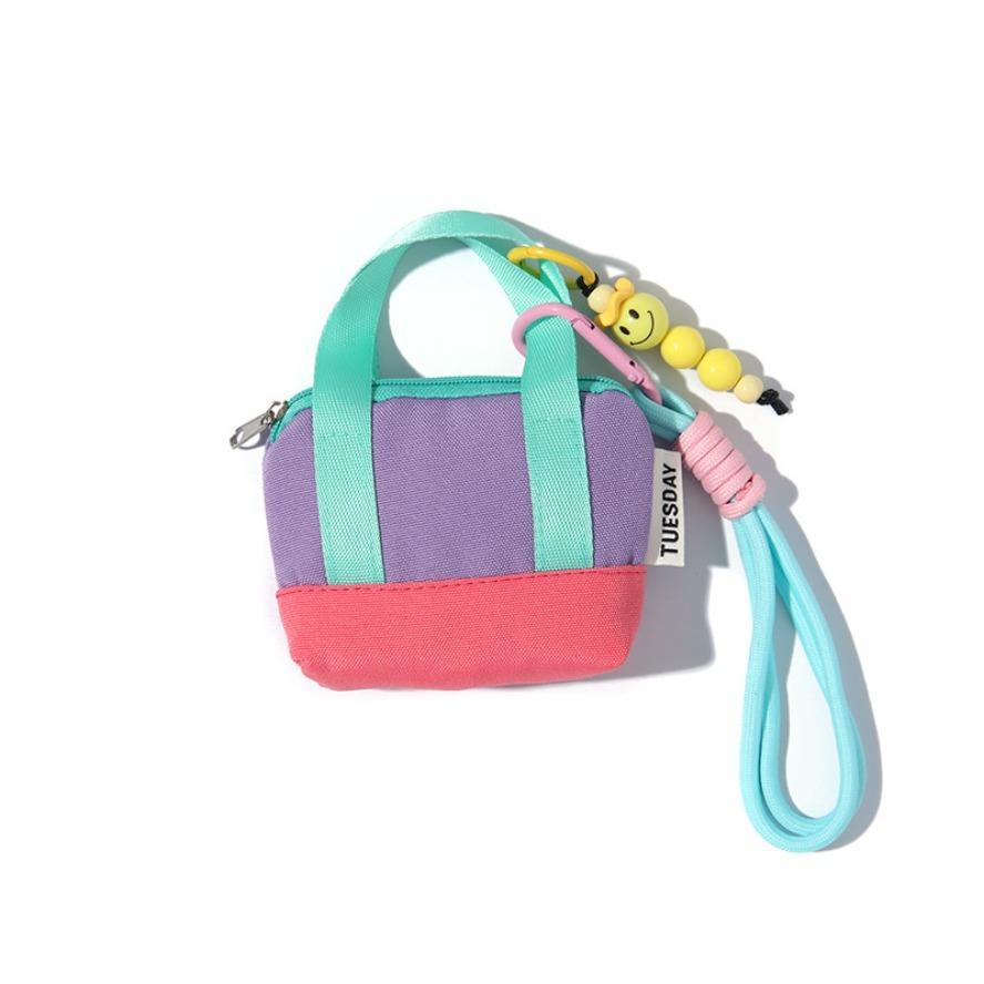 Dopamine Pink Mini Handbag, Multifunctional Purse with Coin & Card Holder Storage