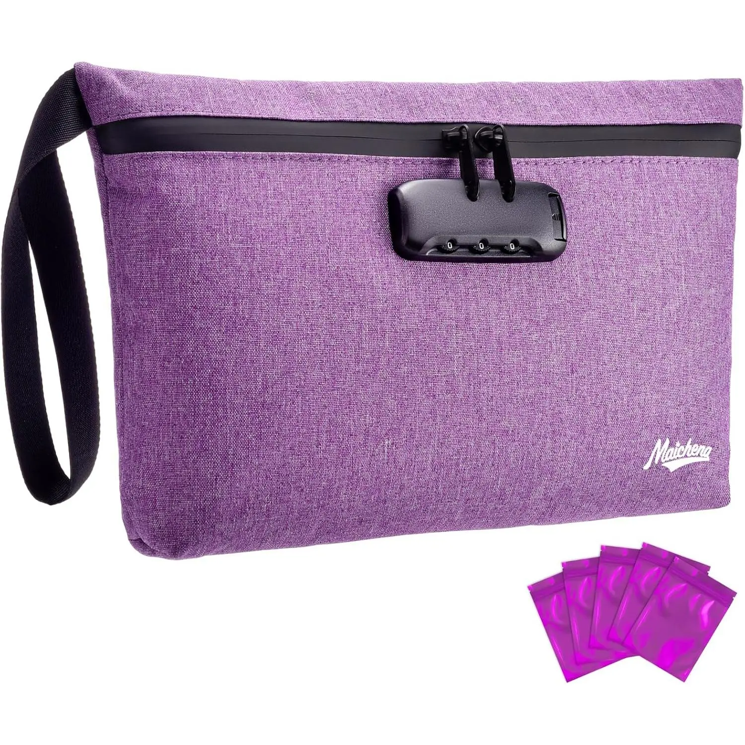 Smell Bag with Combination Lock Large Container Medicine Lock Bag Money Organizer Travel