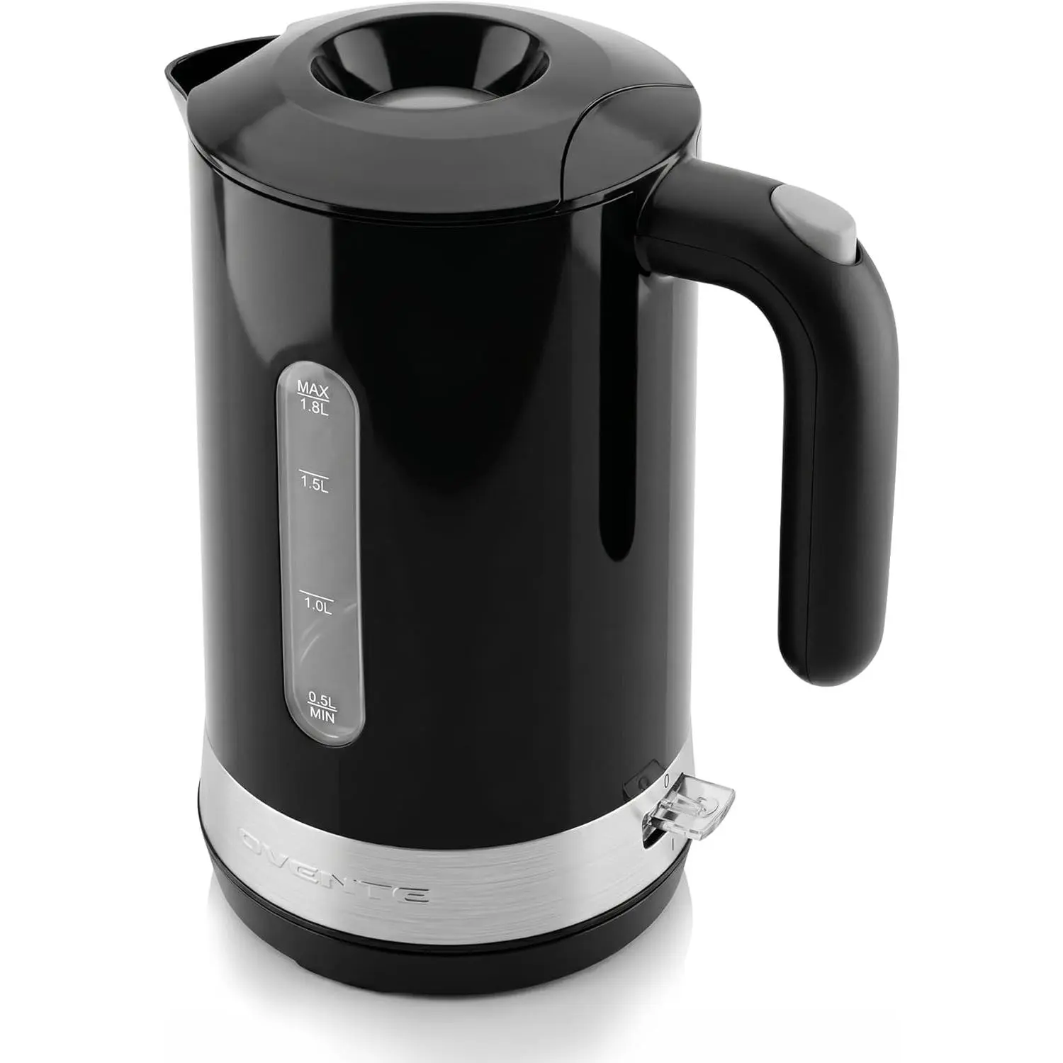 OVENTE 1.8L Electric Kettle, BPA-Free with Easy-Fill Lid, Black KP413B