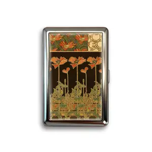 William Morris Art Nouveau 100s Cigarette Case Vintage Floral Flower Holder Wallet